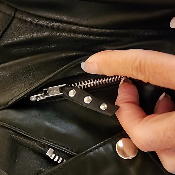 Womens First Leather Motorcycle Jacket - Picture 8 of 15